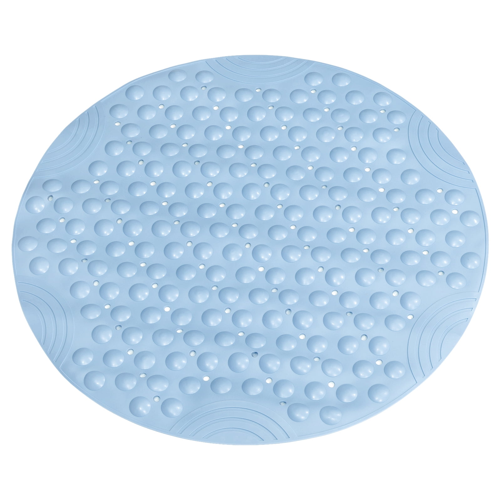 Uxcell Blue 25.6" x 25.6" Round Shape NonSlip Mat for Bathroom Bath Tub