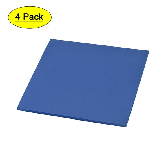 Uxcell Blue EVA Foam Sheets 10 x 10 Inch 7mm Thickness for Crafts DIY Projects, 4 Pcs