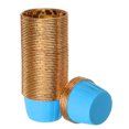 thumbnail image 1 of Uxcell Blue Gold Cupcake Cups, Aluminum Foil Standard Cupcake Liners 50 Pack, 1 of 6