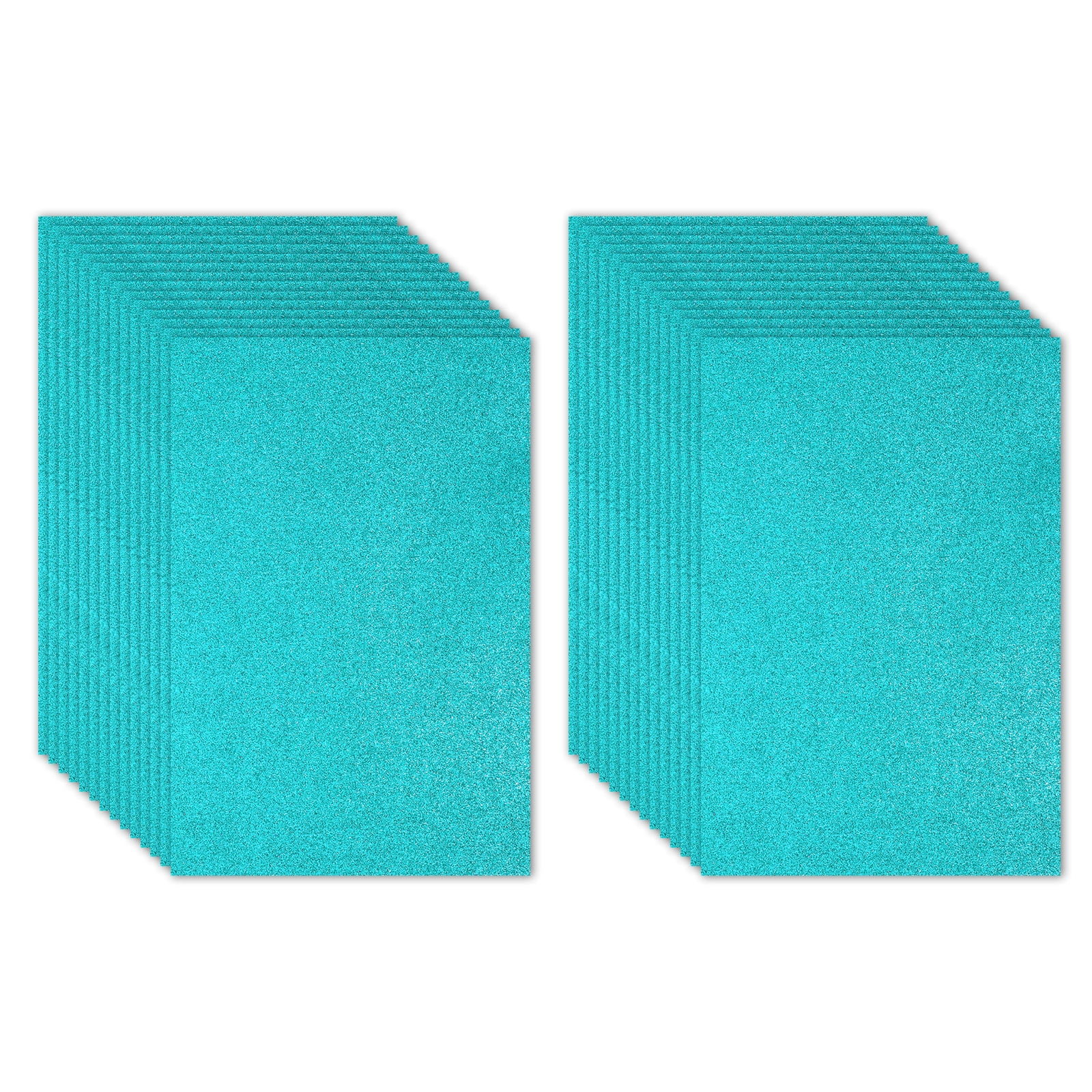 Uxcell Blue Green Shiny EVA Glitter Foam Sheet 11.8 x 7.9 Inch 2mm Thick with Back Adhesive Sparkle EVA Glitter Felt for Crafts DIY Project, 30 Pcs