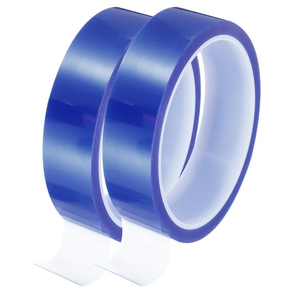Uxcell Blue Heat Tape, 2 Rolls 25mmx33m 108ft High Temperature Heat Resistant Tape for Sublimation