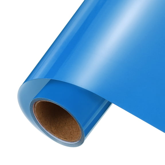 Uxcell Blue Heat Transfer Vinyl, 10 Inch x 5ft Iron-on Vinyl Roll for Decal Cutting, Signs, Scrapbooking, DIY Craft, Home Decoration