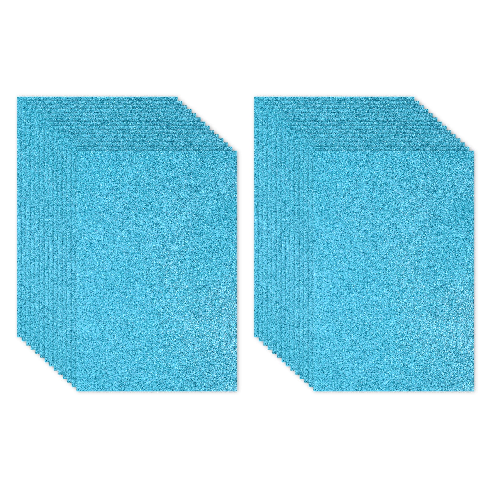 Uxcell Blue Shiny EVA Glitter Foam Sheet 11.8 x 7.9 Inch 2mm Thick with Back Adhesive Sparkle EVA Glitter Felt for Crafts DIY Project, 30 Pcs