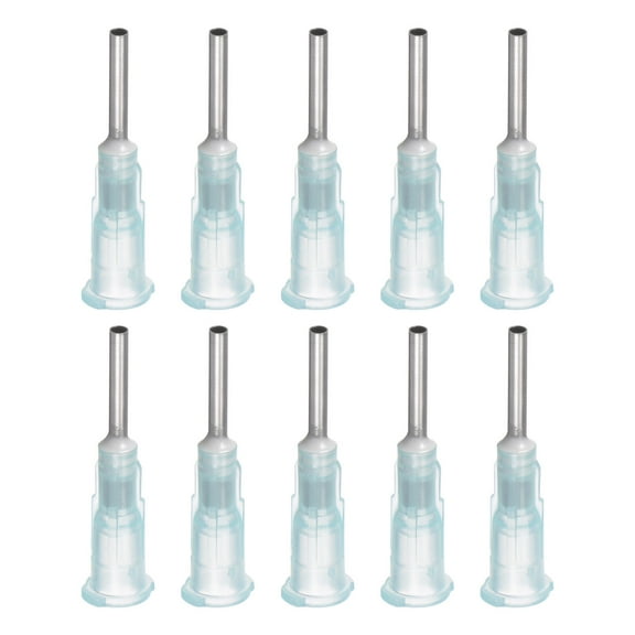 Uxcell Blunt Tip Dispensing Needle for Liquid Glue Gun, 14G 1/2", 10 Pack (Light Green)