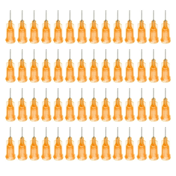 Uxcell Blunt Tip Dispensing Needle for Liquid Glue Gun, 23G 1/4", 100 Pcs (Orange)