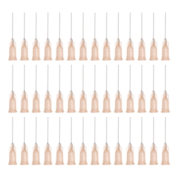 Uxcell Blunt Tip Dispensing Needle for Liquid Glue Gun, 26G 1", 60 Pcs (Light Coffee)