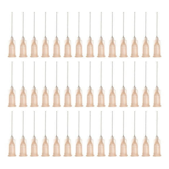 Uxcell Blunt Tip Dispensing Needle for Liquid Glue Gun, 26G 1", 60 Pcs (Light Coffee)