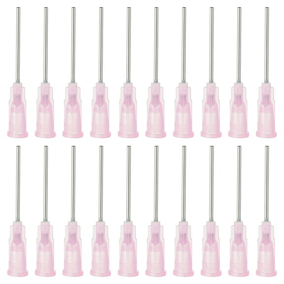 Uxcell Blunt Tip Dispensing Needles 18G x 1 inch, 100Pcs Industrial Liquid Dispenser Needle with Lure Lock