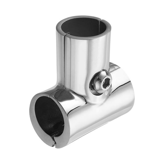 Uxcell Boat Handrail Fitting Marine Grade 316 Stainless Steel 3-Way Tee Split Pipe Connector for 7/8inch O.D.Tube
