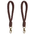 thumbnail image 1 of Uxcell Boho Handmade Bracelet Keychain, 2 Pcs Soft Macrame Keychain for Gym Travel Concerts, Coffee, 1 of 5