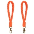 thumbnail image 1 of Uxcell Boho Handmade Bracelet Keychain, 2 Pcs Soft Macrame Keychain for Gym Travel Concerts, Orange, 1 of 5