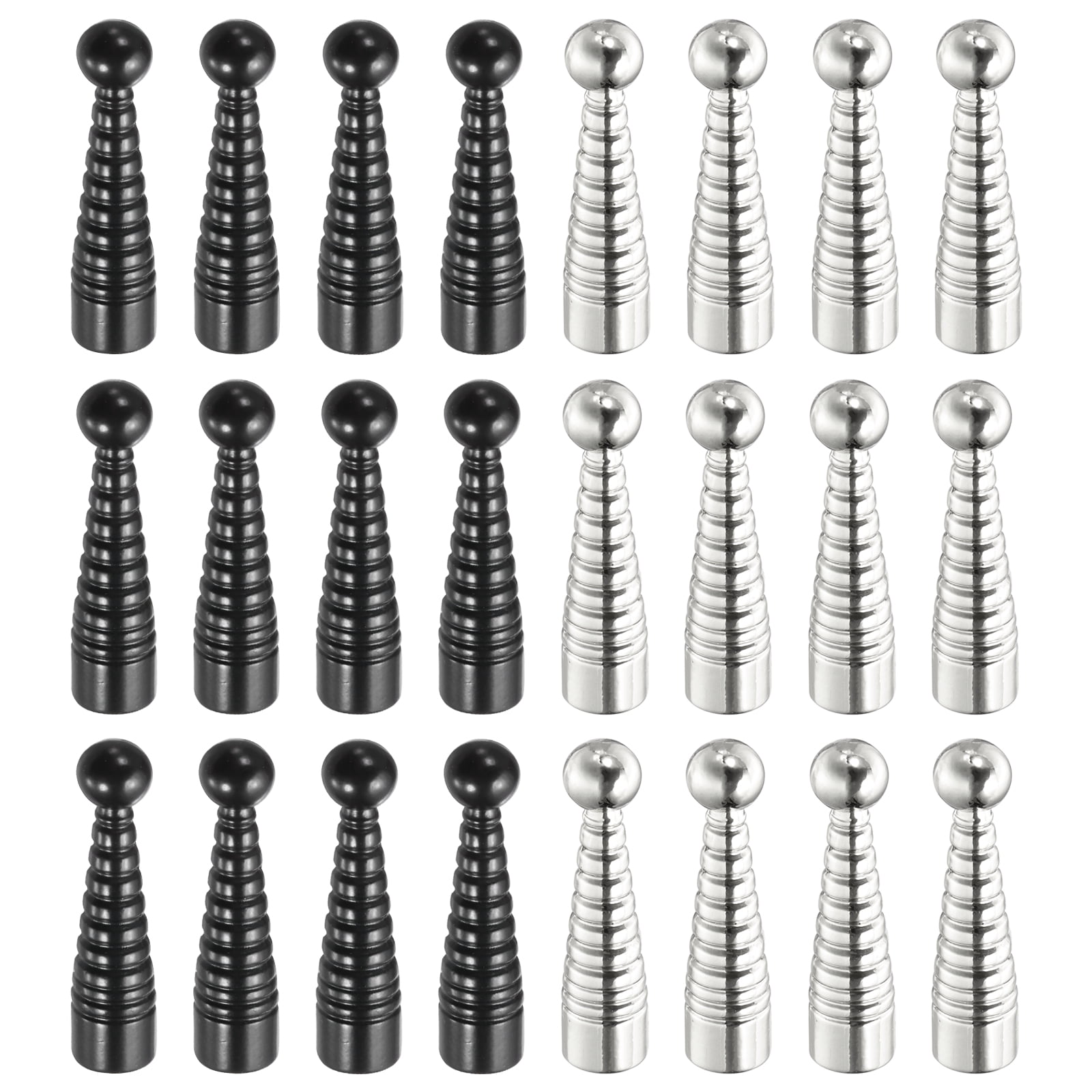 Bolo Tips Uxcell Bolo Tie Tips, 1 Inch Black, Silver Spiral Cones Alloy Bolo Tie ...