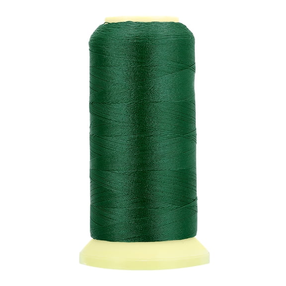Uxcell Bonded Thread, 0.2 mm 1100 Yards Polyester Sewing Cord for Weave Bracelets Pendant Ropes Tassels, Emerald Green