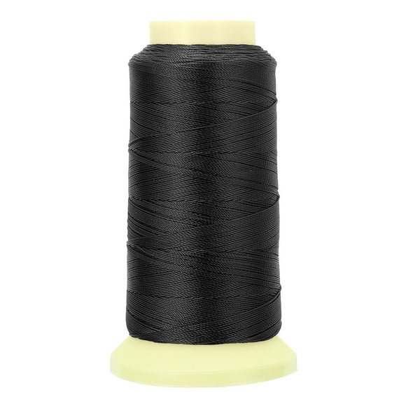 Uxcell Bonded Thread, 0.4 mm 550 Yards Polyester Sewing Cord for Weave Bracelets Pendant Ropes Tassels, Black