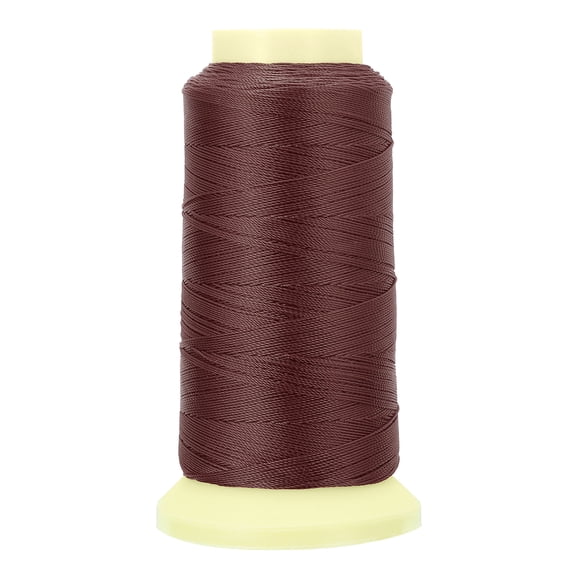 Uxcell Bonded Thread, 0.4 mm 550 Yards Polyester Sewing Cord for Weave Bracelets Pendant Ropes Tassels, Brown