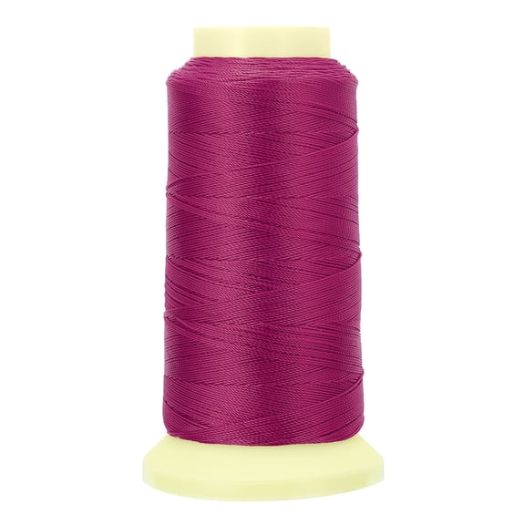 Uxcell Bonded Thread, 0.4 mm 550 Yards Polyester Sewing Cord for Weave Bracelets Pendant Ropes Tassels, Dark Fuchsia