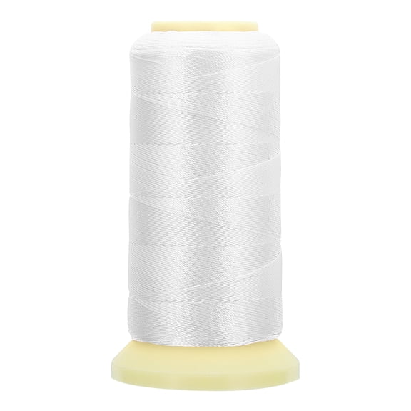 Uxcell Bonded Thread, 0.4 mm 550 Yards Polyester Sewing Cord for Weave Bracelets Pendant Ropes Tassels, White