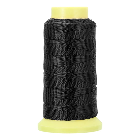 Uxcell Bonded Thread, Polyester Sewing Cord for Weave Bracelet Pendant Ropes Macrame Bookbinding DIY Craft Black