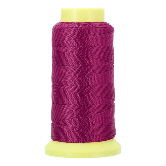 Uxcell Bonded Thread, Polyester Sewing Cord for Weave Bracelet Pendant Ropes Macrame Bookbinding DIY Craft Dark Fuchsia