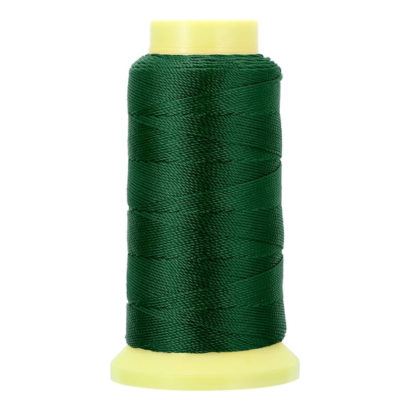 Uxcell Bonded Thread, Polyester Sewing Cord for Weave Bracelet Pendant Ropes Macrame Bookbinding DIY Craft Emerald Green