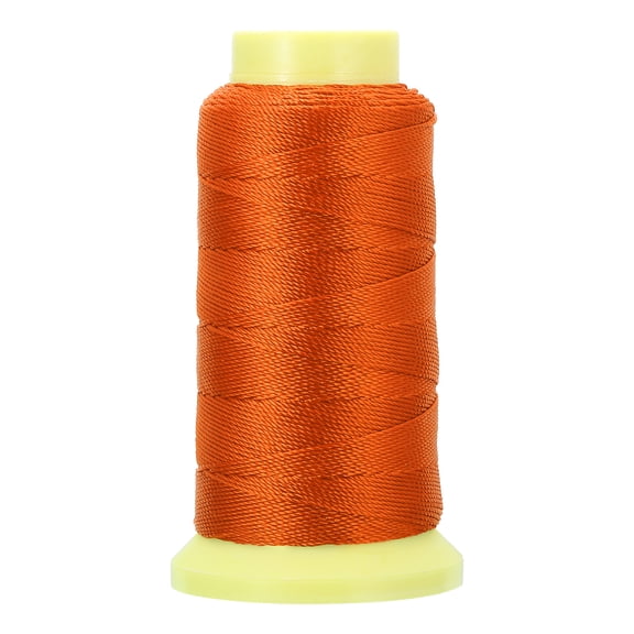 Uxcell Bonded Thread, Polyester Sewing Cord for Weave Bracelet Pendant Ropes Macrame Bookbinding DIY Craft Orange