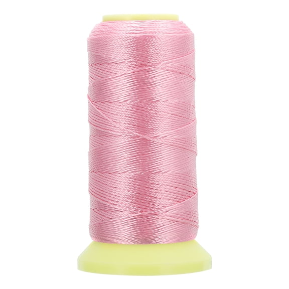 Uxcell Bonded Thread, Polyester Sewing Cord for Weave Bracelet Pendant Ropes Macrame Bookbinding DIY Craft Pink