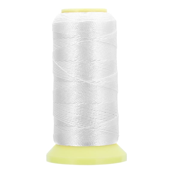 Uxcell Bonded Thread, Polyester Sewing Cord for Weave Bracelet Pendant Ropes Macrame Bookbinding DIY Craft White