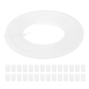 Uxcell Boning for Sewing, 10 Yard 4mm Wide Polyester Sew-Through Low Density Corset Boning with 40 Pcs End Caps, Beige