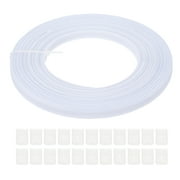 Uxcell Boning for Sewing, 10 Yard 8mm Wide Polyester Sew-Through High Density Corset Boning with 40Pcs End Caps, White