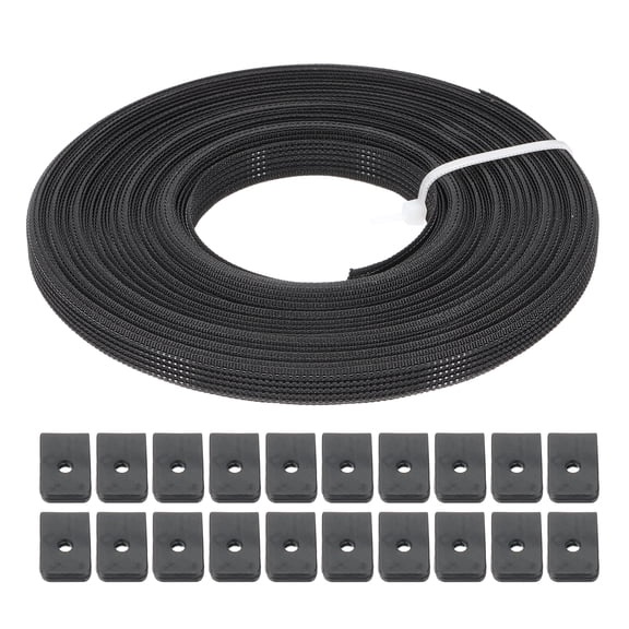 Uxcell Boning for Sewing, 10 Yard 8mm Wide Polyester Sew-Through Low Density Corset Boning with 40 Pcs End Caps, Black