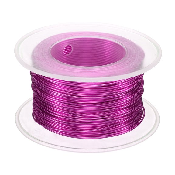 Uxcell Bonsai Wire Anodized Aluminum Training Wire Roll 0.8mm 98ft Dark Pink