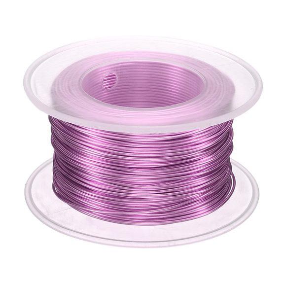 Uxcell Bonsai Wire Anodized Aluminum Training Wire Roll 0.8mm 98ft Light Pink
