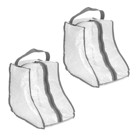 Uxcell Boot Storage Bags [2-Pack] - Portable Short Boot Carry Bags for Travel & Daily Use - [Gray]