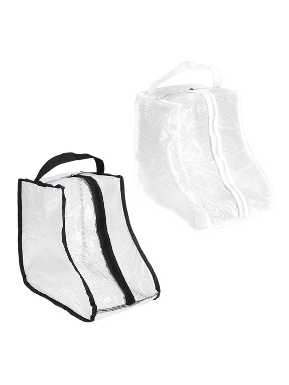 Boot Storage Bags [2-Pack] - Portable Short Boot Carry Bags for Travel & Daily Use - [White, Black]
