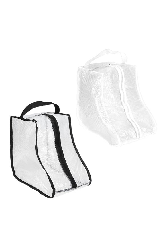 Boot Storage Bags [2-Pack] - Portable Short Boot Carry Bags for Travel & Daily Use - [White, Black]