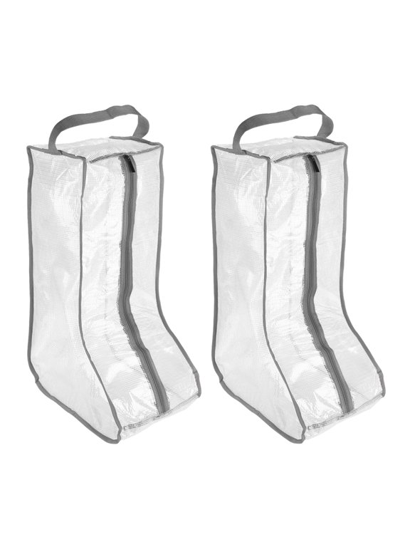 Boot Storage Bags [2-Pack] - Portable Tall Boot Carry Bags for Travel & Daily Use - [Gray]