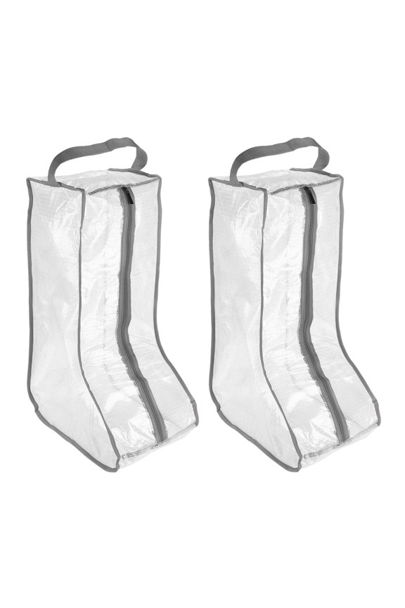 Boot Storage Bags [2-Pack] - Portable Tall Boot Carry Bags for Travel & Daily Use - [Gray]