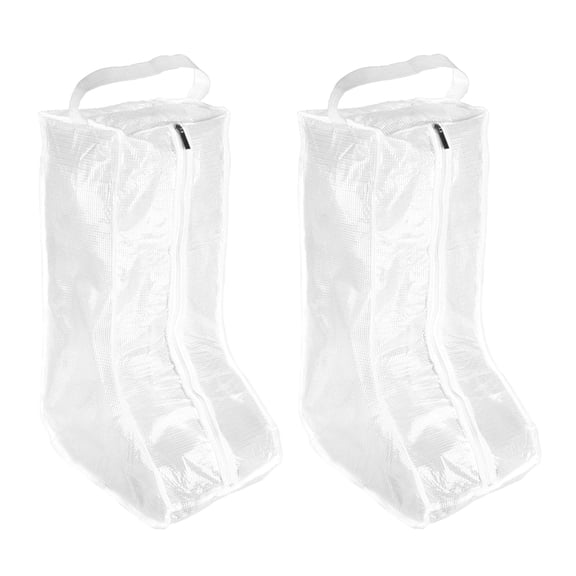 Uxcell Boot Storage Bags [2-Pack] - Portable Tall Boot Carry Bags for Travel & Daily Use - [White]