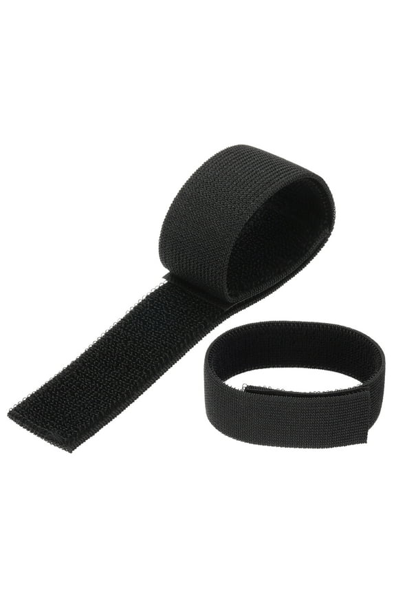 Boot Straps, 12" Boot Trousers Elastic Bands Blouses Straps Ankle Hook and Loop for Hiking Fishing Cycling Hunting (2 Pack, Black)