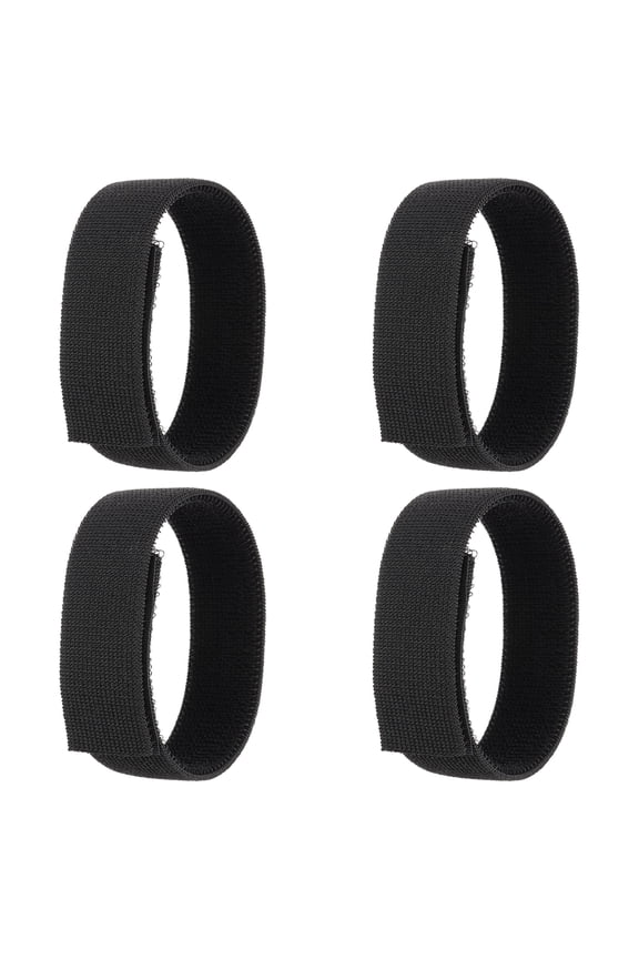 Boot Straps, Boot Elastic Ankle Straps Bands Hook and Loops 12" Black