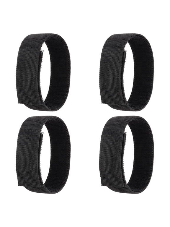 Boot Straps, Boot Elastic Ankle Straps Bands Hook and Loops 12" Black