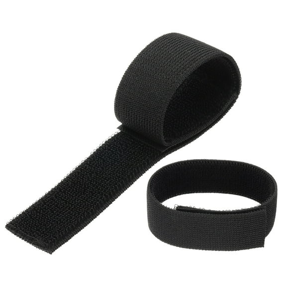 Uxcell Boot Straps, Boot Elastic Ankle Strap Bands Hook and Loop Black 14"
