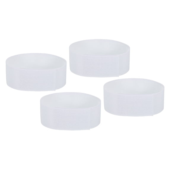 Uxcell Boot Straps 4 Pack Elastic Ankle Straps Pants Leg Bands White 20"