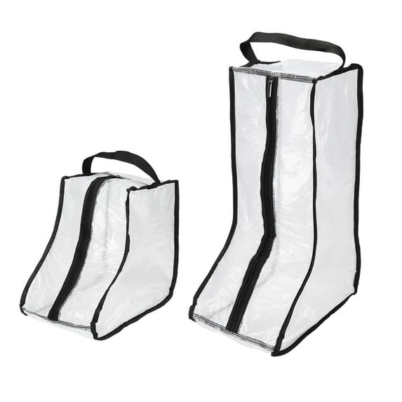 Uxcell Boots Storage Bag, Dust Proof Tall / Short Boots Carry Bags for Travel, Black 2 Pack