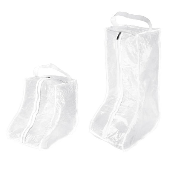 Uxcell Boots Storage Bag, Dust Proof Tall / Short Boots Carry Bags for Travel, White 2 Pack