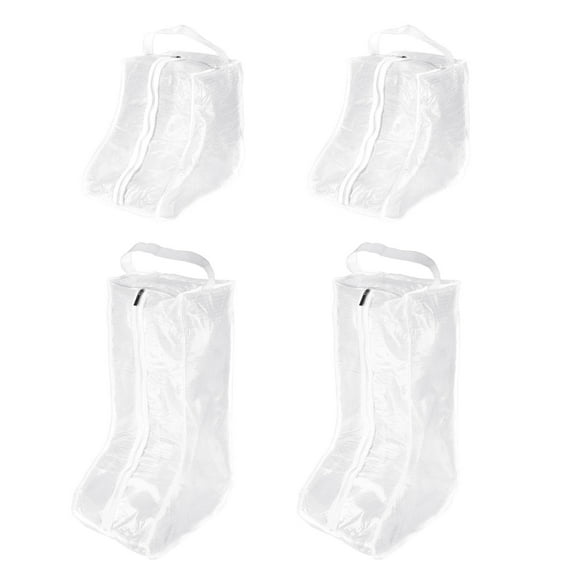 Uxcell Boots Storage Bag, Dust Proof Tall / Short Boots Carry Bags for Travel, White 4 Pack