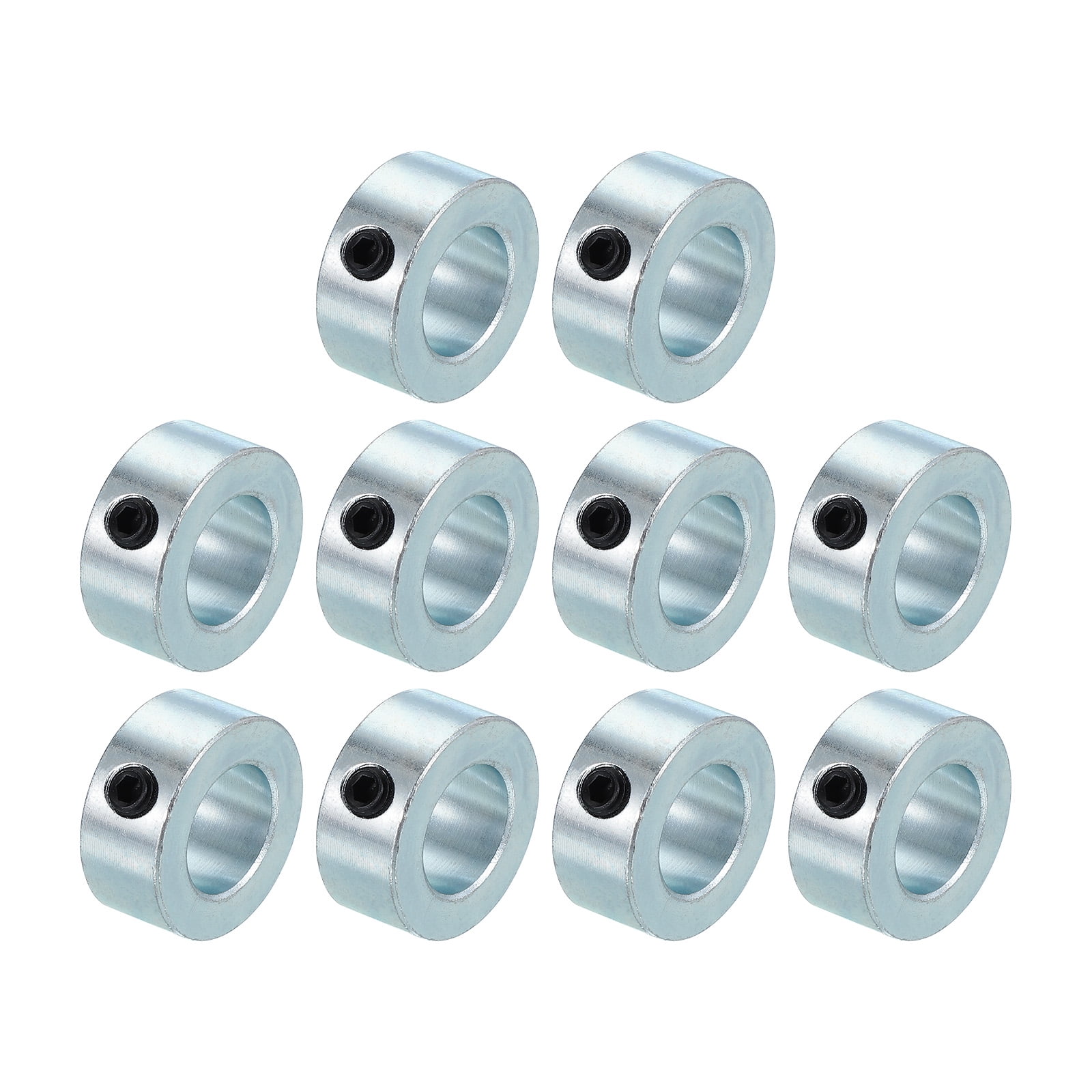 Uxcell Bore 5/16" Shaft Collar 5/8" OD 5/16" Width,Land Gear Stopper Wheel Collar with M4 Set Screw/Wrench,Silver 10Pcs