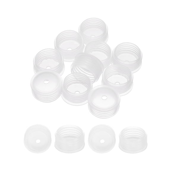 Uxcell Bottle Adapter 1.06", 10 Pcs Press in Bottle Adapter Plugs with 0.17" Hole for Oral Dispensers Liquid Oil Plastic Glass Bottles Stopper, Clear