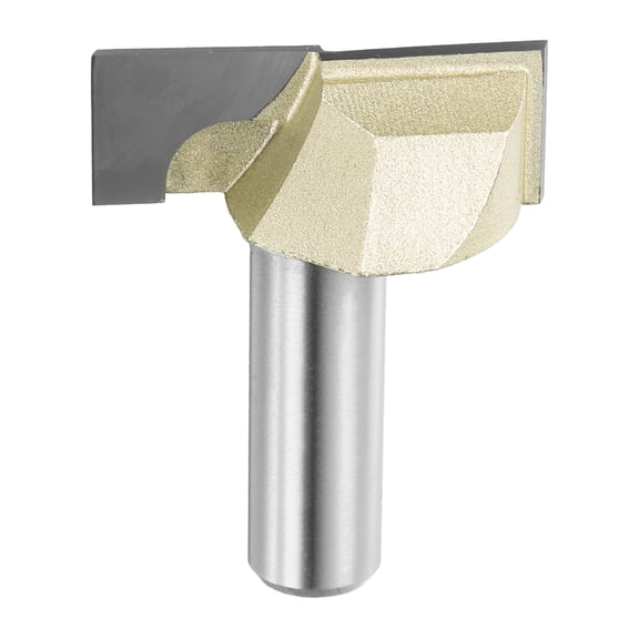 Uxcell Bottom Cleaning Router Bit Carbide Tipped Cutter 1-5/8" x 1/2" 1 Count Yellow and Silver