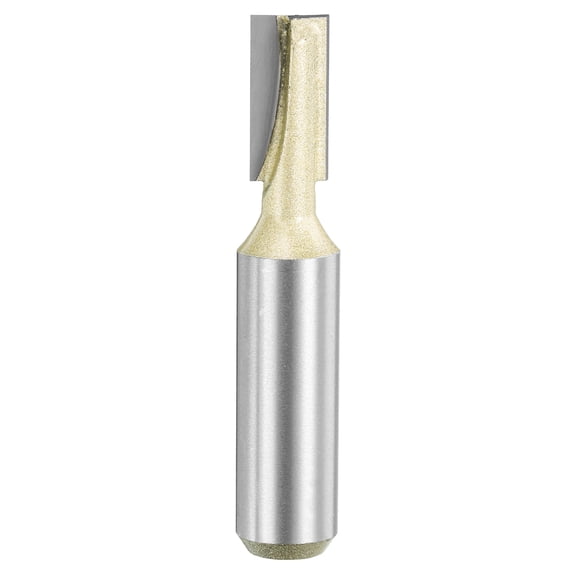 Uxcell Bottom Cleaning Router Bit Carbide Tipped Cutter 3/8" x 1/2" 1 Count Yellow and Silver